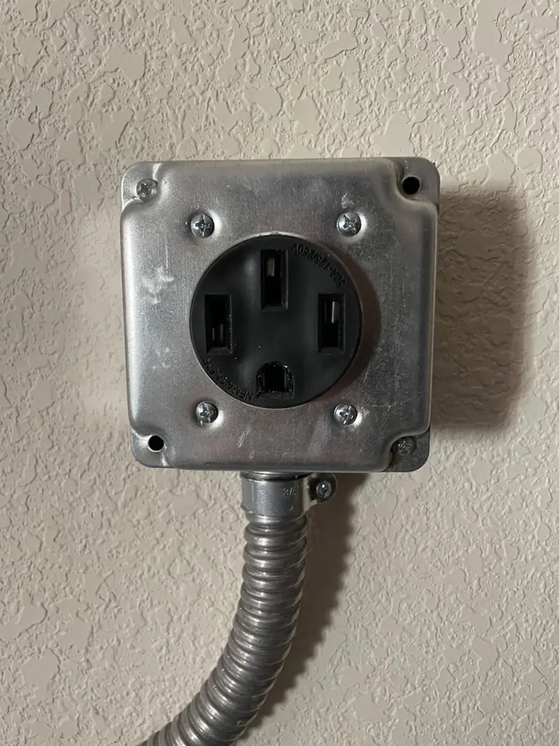 NEMA 14-50 outlet installed for Smart Home Electrical in Hartland